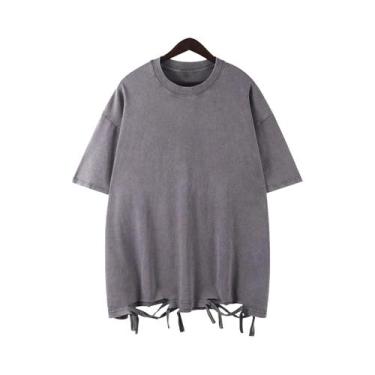 Imagem de Camiseta Unissex Retro Punk De Algodão 230g Com Ombros Caídos E Manga 