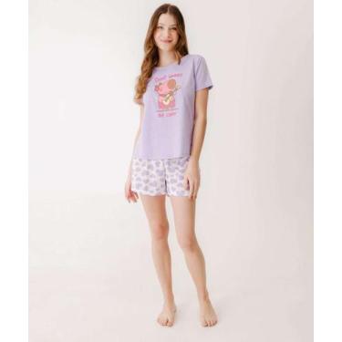 Imagem de Pijama Feminino Capivara Roxo-44020 - MARISA, Roxo, G