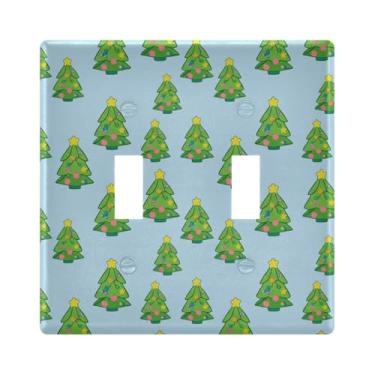 Imagem de Burbuja Capa de placa de parede para interruptor de luz de árvore de Natal, placa decorativa de parede, parafusos incluídos, 2 faixas