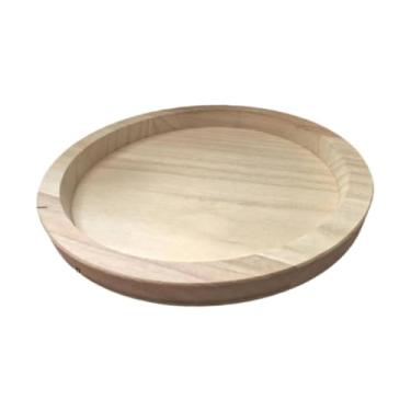 Imagem de Fxzqgnh Bandeja Decorativa Redonda de Madeira para Sobremesas, Legumes, Velas, Frutas E Esponjas. Organizador para de Banheiro. Bandeja Decorativa Red, Bege