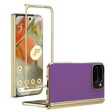 Imagem de LTLMYDAM Capa fina para Google Pixel 10 Pro dobrável, dobradiça de chapeamento, tudo incluído, capa protetora de tela para PC, capa à prova de choque, roxa, 10 Pro Fold