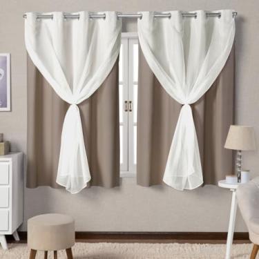 Imagem de Cortina De Voal Blackout Corta Luz(AVELÃ)