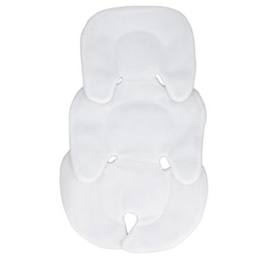 Imagem de SIWOTED Almofada de inserção para berço, suporte corporal universal, removível, almofada protetora, almofada lombar para bebê, forro para carrinho de bebê (Branca)