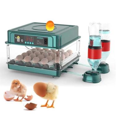 Imagem de Incubadora de ovos totalmente automática com temperatura constante vire-ovo automático reposição água design tipo gaveta ventilador interno para ventilação casca isolada indicador digital adequada vár