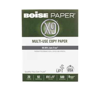 Imagem de Boise Papel multiuso X-9, 92 brilhantes, 21 cm x 28 cm, tamanho carta 9 kg, 500 folhas de resma