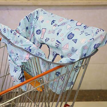Imagem de aqxreight Carrinho de Compras Portátil, Pacote de Cadeira, Carrinho, Almofada Macia, Capa de Assento de bebê, Dando Ao bebê um de Higiênico e Seguro Completo, Uma Cadeira de Compras de até 2 Assentos de de Jantar Infantil