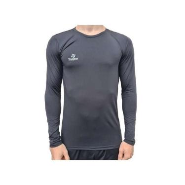Imagem de Camisa Térmica Treino Proteção Manga Longa Topper UV50 Regular Fit Ref - 4323083-Unissex