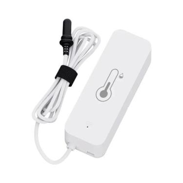 Imagem de Sensor De Temperatura E Umidade Inteligente Tuya Zigbee WiFi Com Sonda