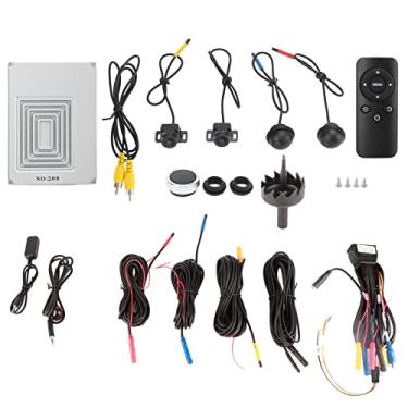 Imagem de Vroomoto Sistema de câmera envolvente de 360 graus, câmera reversa universal de ângulo amplo de 170°, resolução do gravador de 1280 x 720p, monitoramento de estacionamento 2 a 24 horas de gravação