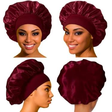 Imagem de Touca de Cetim Premium para Cabelo, Proteção Noturna contra Frizz e Quebra, Modelagem