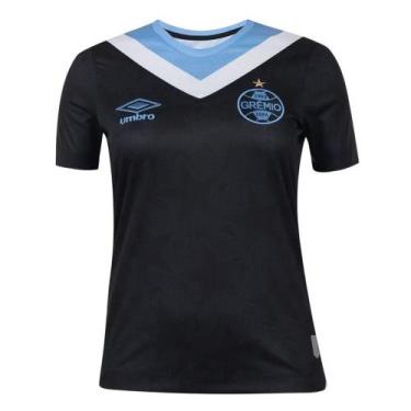 Imagem de Camisa Umbro Grêmio III 2024/25 Torcedora Feminina - Preto M, Preto, M