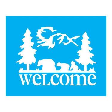 Imagem de Stencil Tamako Welcome Montanhas - 20X25Cm - Ref B725