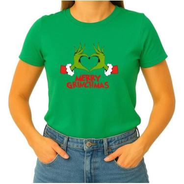 Imagem de Camisa Camiseta de Algodão Masculina Feminina Unissex Natal Grinch Gri