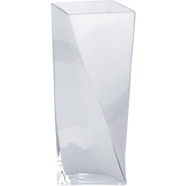 Imagem de Vaso Decorativo Enfeite Casa Vidro 28x11x11cm Branco