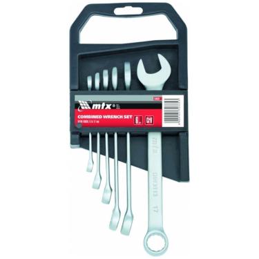 Imagem de Jogo De Chave Combinada 6x17mm Com 6 Peças Cromo Fosco - 154029 - Mtx