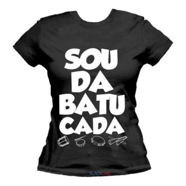 Imagem de Camiseta Feminina Baby Look Estampa Samba Pagode Batucada Algodão Casu