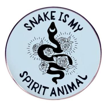 Imagem de Broche Pins Snake Is My Spirit Animal Letter Design Alloy - yiweisai