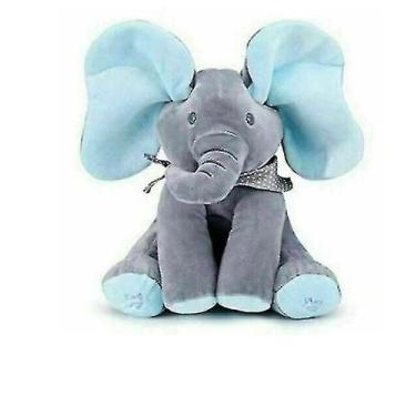 Imagem de Brinquedo de pelúcia, elefante azul, recheado, cantando, presente de N