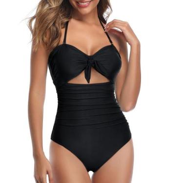 Imagem de Maiô de uma peça Tempt Me Black Cutout Tummy Control