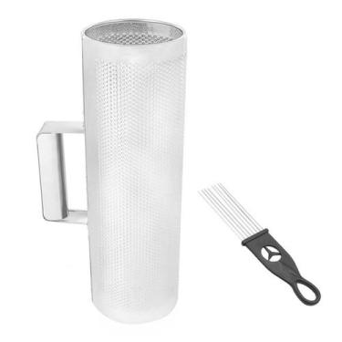 Imagem de Instrumento de percussão Guiro Shaker em aço inoxidável com raspador -