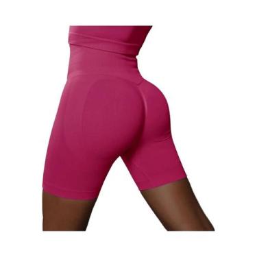 Imagem de Shorts De Yoga Femininos De Cintura Alta Sem Costura Respiráveis Para 