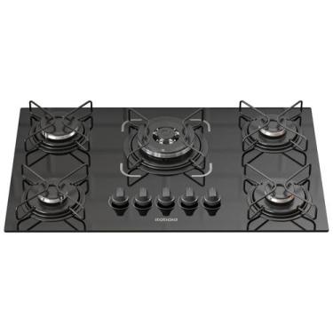 Imagem de Cooktop 5 Bocas a Gás GLP Itatiaia Tripla Chama Preto Essencial, Preto
