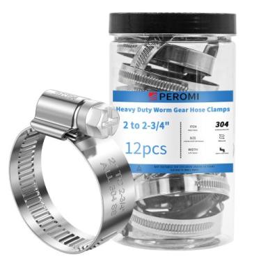Imagem de Braçadeiras de mangueira PEROMI Heavy Duty Inoxidável 304 50-70mm