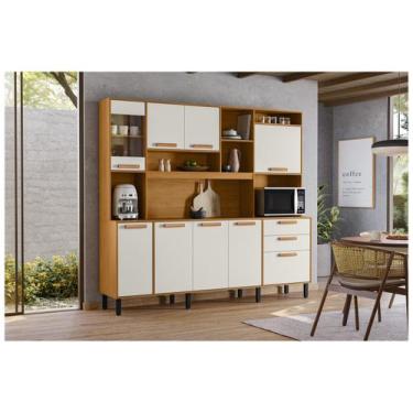 Imagem de Cozinha Modulada Itatiaia Nápoles com Balcão Nicho para Micro-ondas 8 