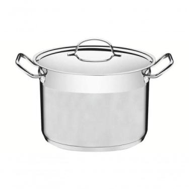 Imagem de Caldeirão Tramontina Professional 28cm Em Aço Inox Com Tampa Plana Det
