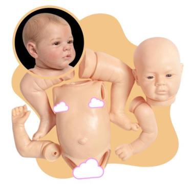 Imagem de Kit Molde Bebê Reborn Silicone Corpo Inteiro Realista 53cm - Cegonha R
