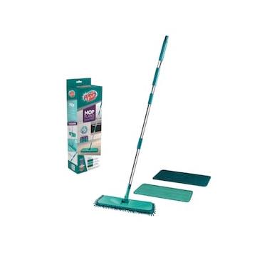 Imagem de Mop Plano 3 em 1 Flash Limp Evo com Base Flexível Cabo em Inox Verde e Escova