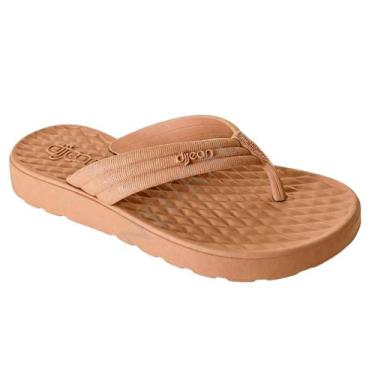 Imagem de Chinelo feminino dijean nuvem ortopédico antiderrapante leve, Caramelo