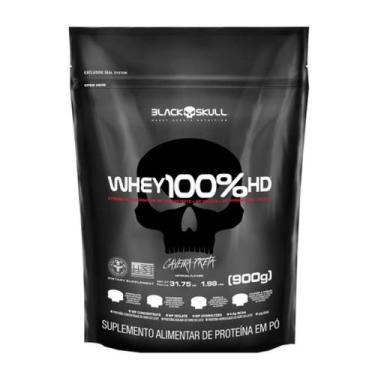 Imagem de Whey Refil 100 Hd - 900g - Black Skull, Baunilha