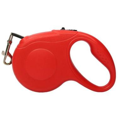 Imagem de Guia Retrátil Automática 5m Para Passeio Cachorro Gato Vermelho - West