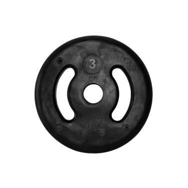 Imagem de Anilha de Ferro Fundido Injetada com Alça Lateral 3kg Modelo 0.330A para Treinos Funcionais Anilhas Fitness