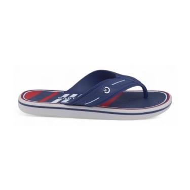 Imagem de Chinelo Masculino Cartago Palermo II 12572 Casual, 41, Cinza, Azul