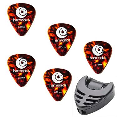 Imagem de Palhetas De Guitarra Violão Harmonics 071 (5 UNIDADES) + Porta Palheta