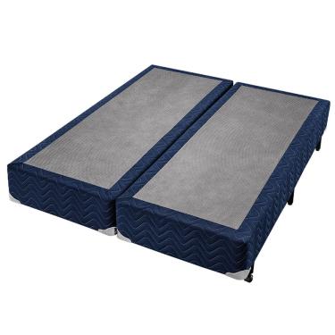Imagem de Base Box Queen Size Americanflex Nero Gel com Revestimento em Tecido Malha 37x158x198cm - Azul