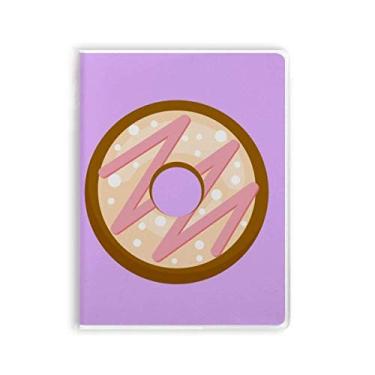 Imagem de Caderno de comida doce rosa rosquinha para sobremesa pasta pasta de goma Diário capa macia