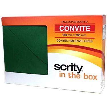 Imagem de Scrity Ccp 470.11, Envelope Convite Colorido 160X235 Brasil 80gr, Verde Escuro, Pacote Com 100 Unidades
