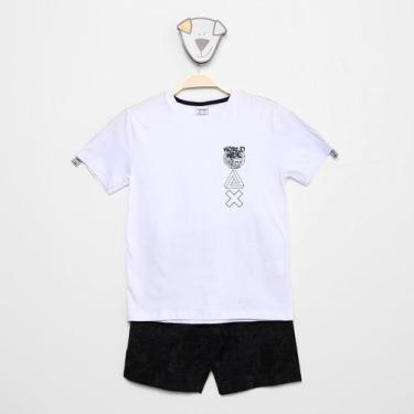 Imagem de Conjunto Infantil Fakini Camiseta E Bermuda Estampado Menino