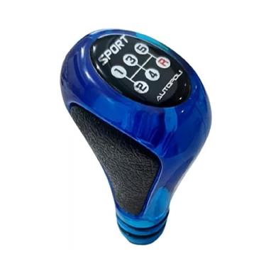 Imagem de Bola Manopla De Câmbio 5 Marchas Universal Azul Ré Pra trás