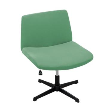 Imagem de Kitegrese Capa para cadeira de escritório cruzada, substituível, elástica, sem braços, para decoração de cadeira de escritório em casa (verde fruta)