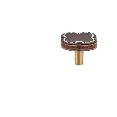 Imagem de Puxadores de gaveta de armário, móveis de cozinha, para maçaneta de armário, porta, gaveta, móveis de cozinha, córtex de latão, 1 marrom escuro