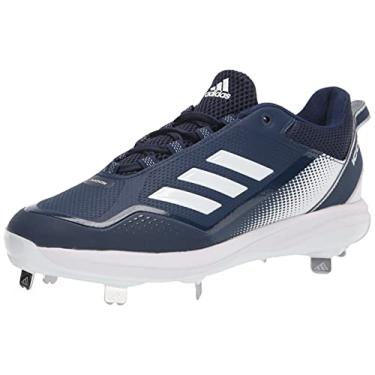 Imagem de adidas Tênis de beisebol masculino Icon 7 Cleats, Branco/time azul marinho/time azul-marinho, 42