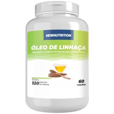 Imagem de Oleo de Linhaca New 1000mg 120 Caps - NEWNUTRITION, Natural, 120 Cápsu