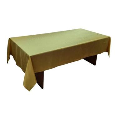 Imagem de Toalha de Mesa 8 Lugares 1,60x2,80 Shantung Seda Dourado - Magic Enxov