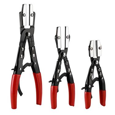 Imagem de EMENTOL Conjunto de alicate de aperto de mangueira de catraca de travamento automático, inclui tamanhos de 20 cm, 25 cm e 30 cm, conjunto de ferramentas de compressão de 3 peças, para refrigeração,
