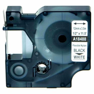Imagem de Fita 18488 Para Rotulador DYMO Nylon Flexivel 12mm Branca - BYT