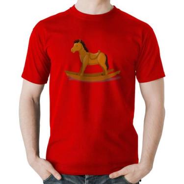 Imagem de Camiseta Algodão Cavalinho De Pau - Foca na Moda, Vermelho, GGG
